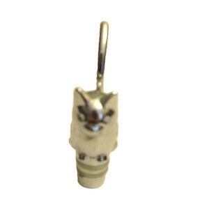 Kitty Cat Silver Metal Bottle Stopper Wine